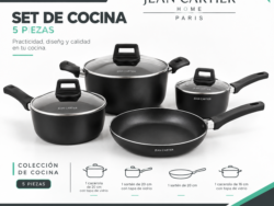 Juego De 3 Ollas Jean Cartier Bateria de Cocina Maison Noire JU-OLN1