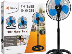 Ventilador de pie 3 en 1 Oryx de 10" OR-F310