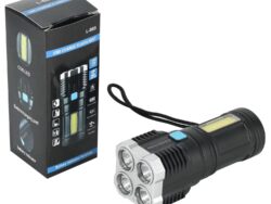 Linterna Recargable USB 4 Modos Recargable Indicador De Bateria L-19