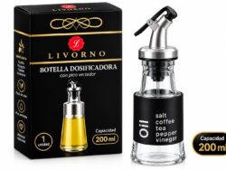 Aceitero Vidrio Acero Inoxidable 200ML 202485