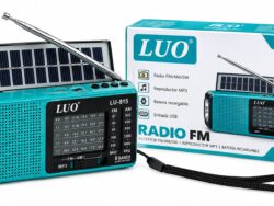 Radio Am Fm Parlante Retro Bluetooth Linterna Panel Solar LU-815