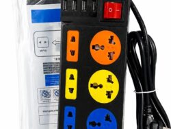 Zapatilla Alargue Electrica 8 Tomas + 4USB  2504U