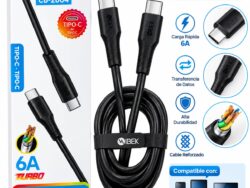 Cable Tipo C A Tipo C Ibek 6A Carga Rapida Turbo 1M CB-2604