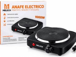 Anafe Electrico 1 Hornalla Portatil 1000W Melech-818