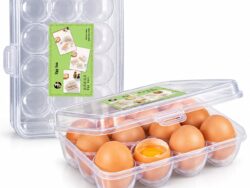 Organizador De Huevos De Plastico Transparente Con Tapa 8840