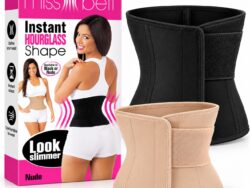 Faja Reductora Miss Belt Cintura Modeladora Negra Ajustable EA-327
