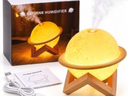 humidificador difusor de aromas con luz LED en forma Saturno