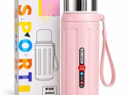 Termo Sport De Acero Inoxidable De 800ml Con Correa BWB-08