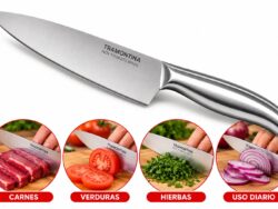 Cuchillo Tramontina 8" pulgadas  Acero Inoxidable Profesional Cocina NC6842