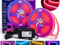 Tira De Luces Neon Led 5m Flexible Recortable + Fuente 12v OA-IL549