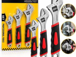 Kit De Llaves Francesas Profesionales 3 PCS Acero TL1064