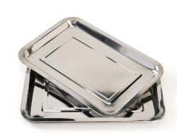 Bandeja Rectangular De Acero Inoxidable 32X22CM Multiuso NEXT MB-0002