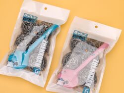 Cepillo Limpiador Con Mango Ergonómico y bola de acero inoxidable