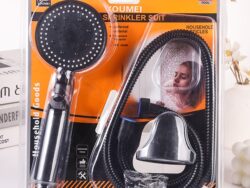 Set De Ducha De Mano Multifunción Negro Con Manguera Y Soporte NEXT A-9766
