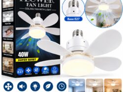 Ventilador De Techo Con Luz LED Integrada y Rosca 20.5" E27 40W YY-520FAN