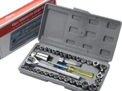 Set de Llaves Tubo Cricket Aiwa de 40 Piezas con Estuche para Auto y Moto WS50
