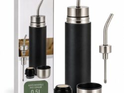 Termo Mate Autocebante 500ml 2 En 1 Acero Inoxidable TH-24
