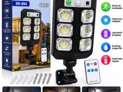 uminaria Solar Suburbana SH-804 60 LED Con Control Remoto