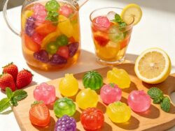 Hielos Reutilizables Plastico Formas De Frutas Colores X10