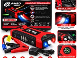 Arrancador Portatil De Auto Lambo Tech Power Bank Linterna LT-25114