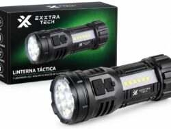 Linterna Táctica Exxtra Tech Recargable 9 Lámparas Led XX0052